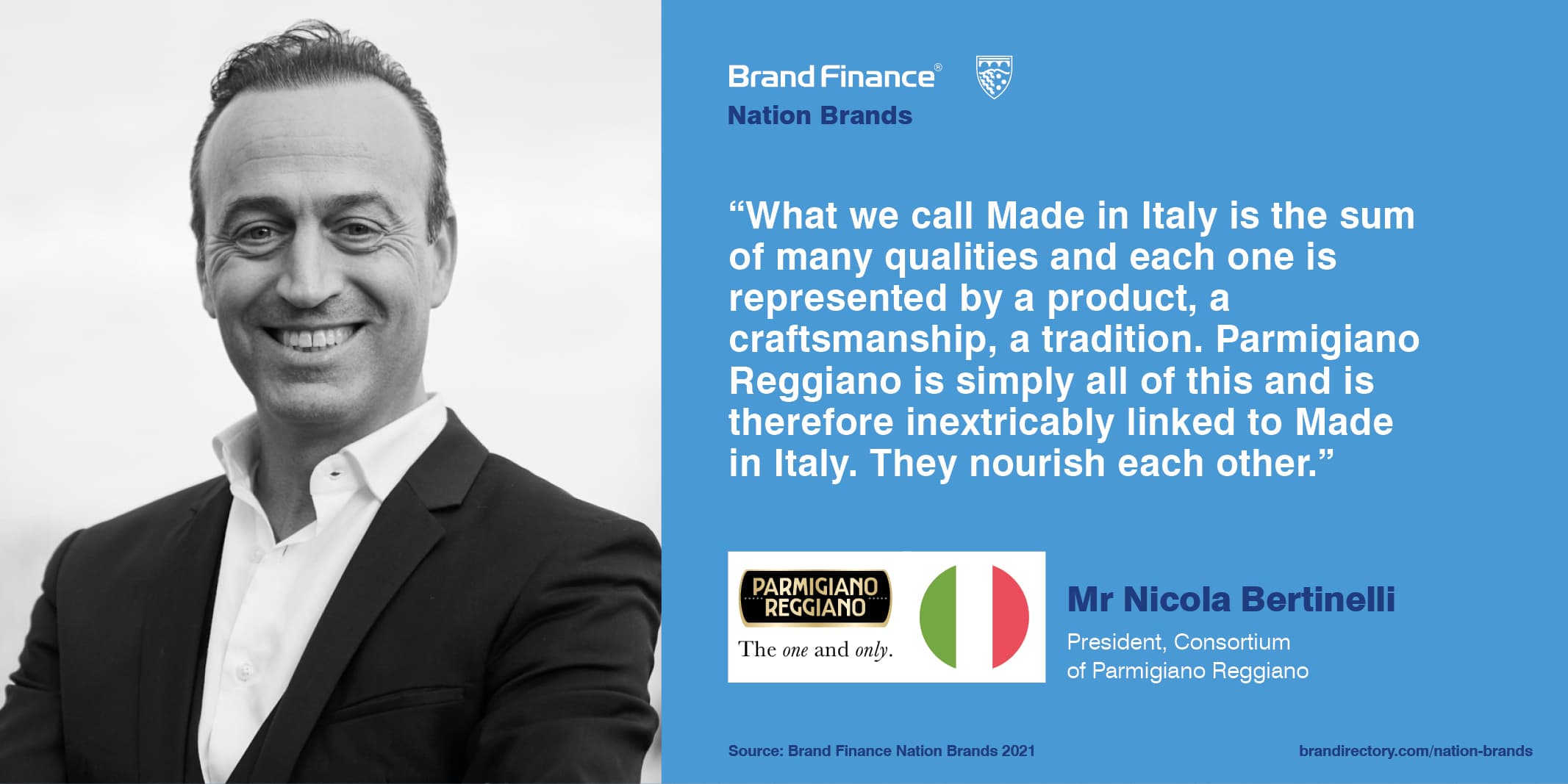  Nicola Bertinelli, President,  Consortium of Parmigiano Reggiano discusses what Made in Italy really stands for